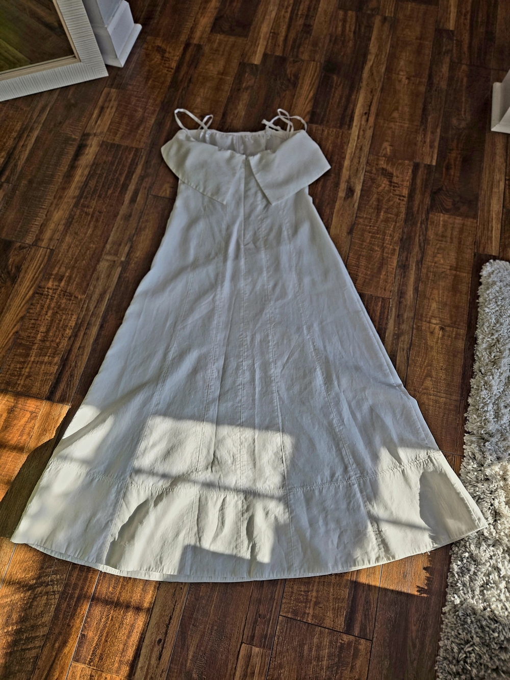 White House Black Market Linen-Blend Strapless Maxi Dress ( Regular) - Picture 2 of 10